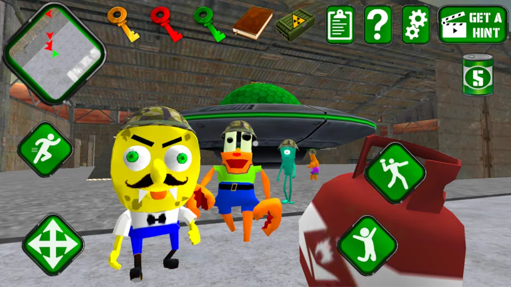 Sponge Area 51. Neighbor Alien  [МОД Много монет] Screenshot 3