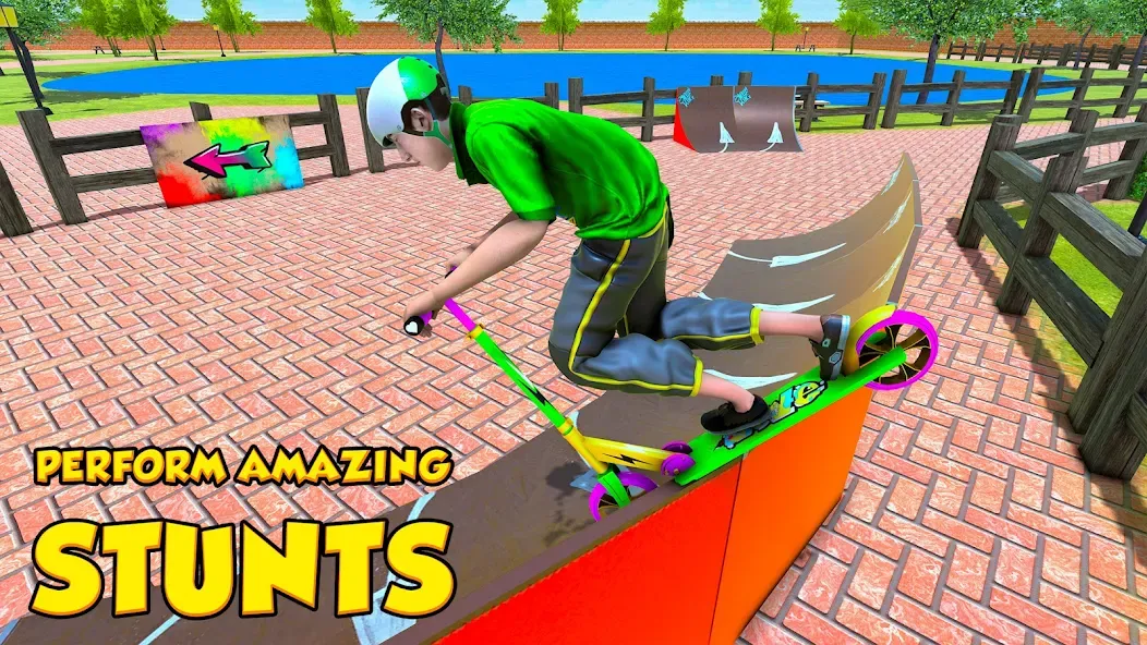 BMX Air Skate Scooter Tricks  [МОД Бесконечные монеты] Screenshot 3