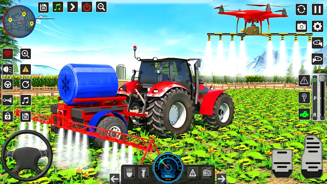 Real Tractor Driving Games (Риал Трактор Драйвинг Геймс)  [МОД Menu] Screenshot 4