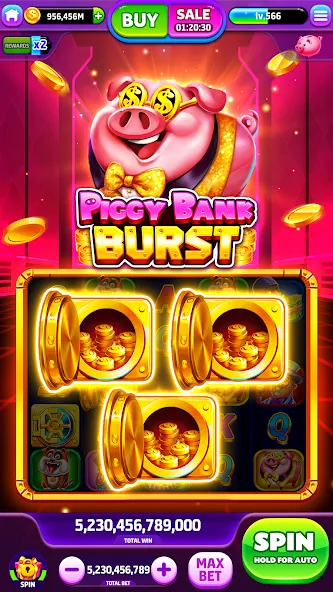 Spin To Rich - Vegas Slots (Спин Ту Рич)  [МОД Бесконечные монеты] Screenshot 1