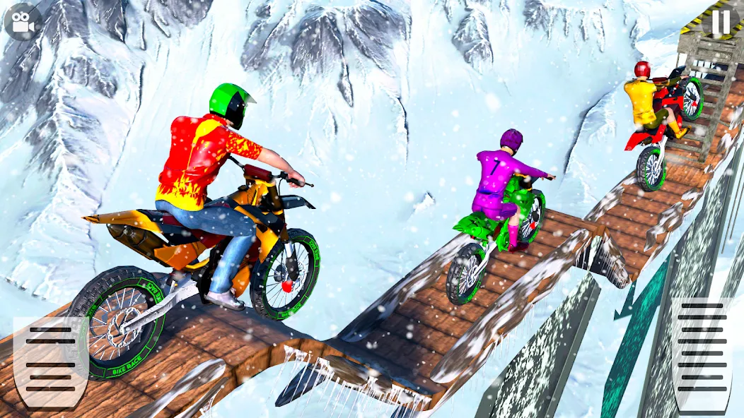 Snow Tricky Bike Stunt Race 3D  [МОД Unlimited Money] Screenshot 4