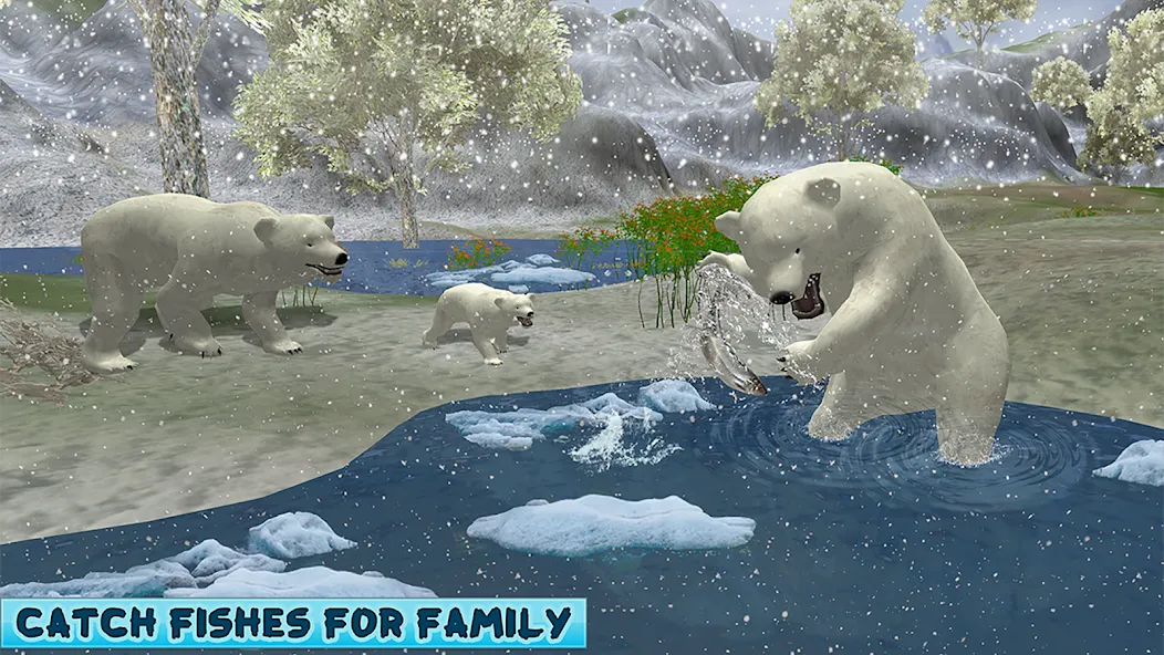 Polar Bear Family Survival  [МОД Меню] Screenshot 4