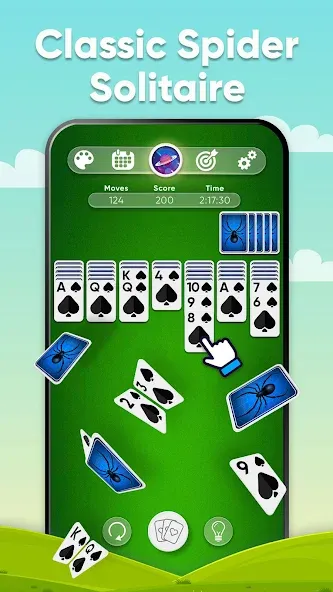 Spider Solitaire (Спайдер Солитер)  [МОД Бесконечные деньги] Screenshot 1