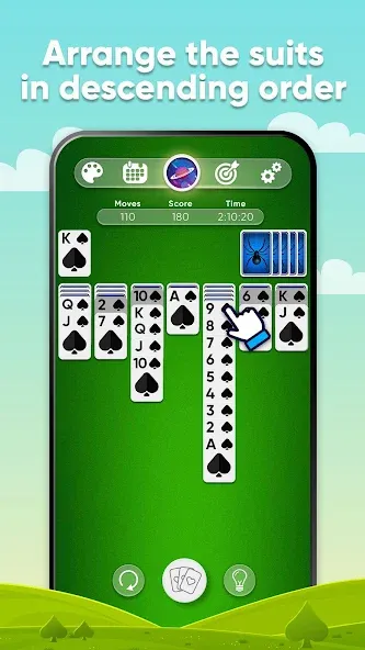 Spider Solitaire (Спайдер Солитер)  [МОД Бесконечные деньги] Screenshot 2