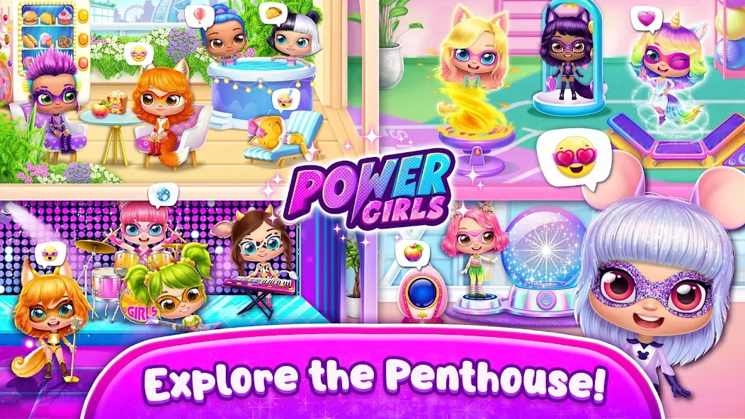 Power Girls - Fantastic Heroes  [МОД Много монет] Screenshot 3