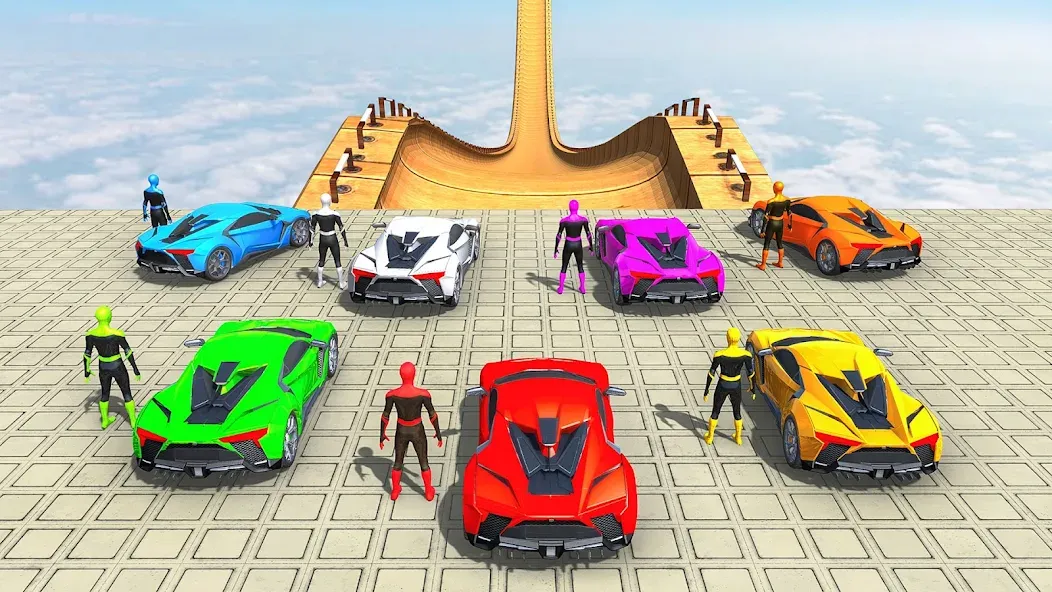 Mega Ramp Car Games Car Stunts  [МОД Много монет] Screenshot 1