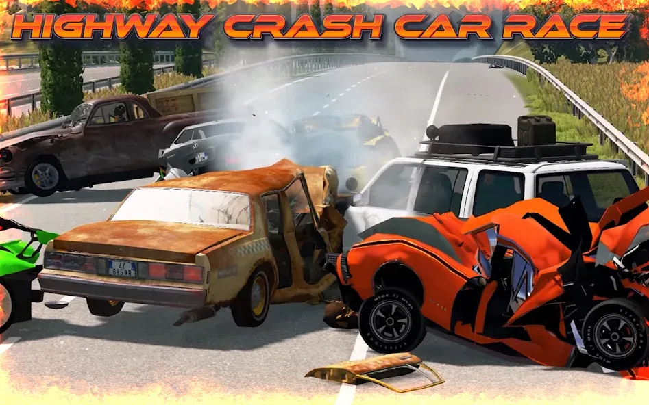 Highway Crash Car Race  [МОД Mega Pack] Screenshot 4