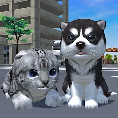 Скачать взлом Cute Pocket Cat And Puppy 3D (Кьют Покет Кэт Энд Паппи 3Д)  [МОД Mega Pack] на Андроид