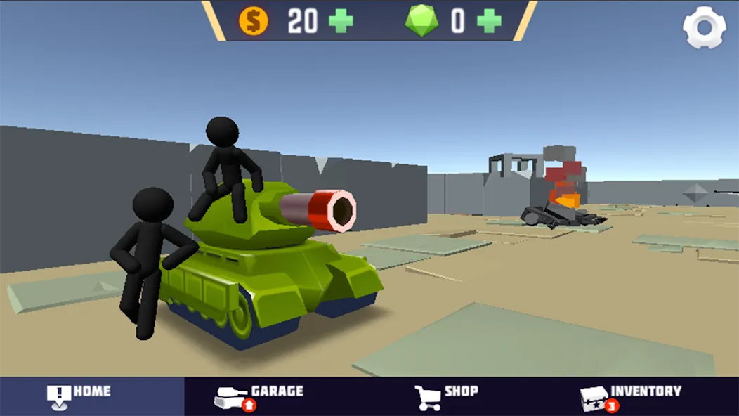 Stickman Tank Battle (Стикмен Танк Баттл)  [МОД Mega Pack] Screenshot 1