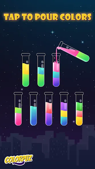 Colorpuz - Water Sort Puzzle (Колорпаз)  [МОД Много денег] Screenshot 1