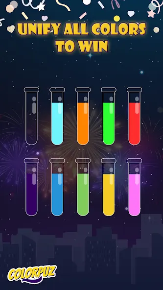 Colorpuz - Water Sort Puzzle (Колорпаз)  [МОД Много денег] Screenshot 3