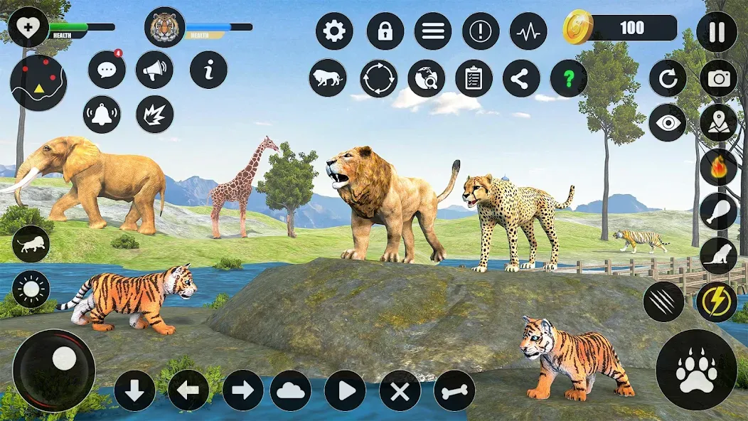 Tiger Simulator Animal Games (Тигровый симулятор  игры с животными)  [МОД Много денег] Screenshot 1