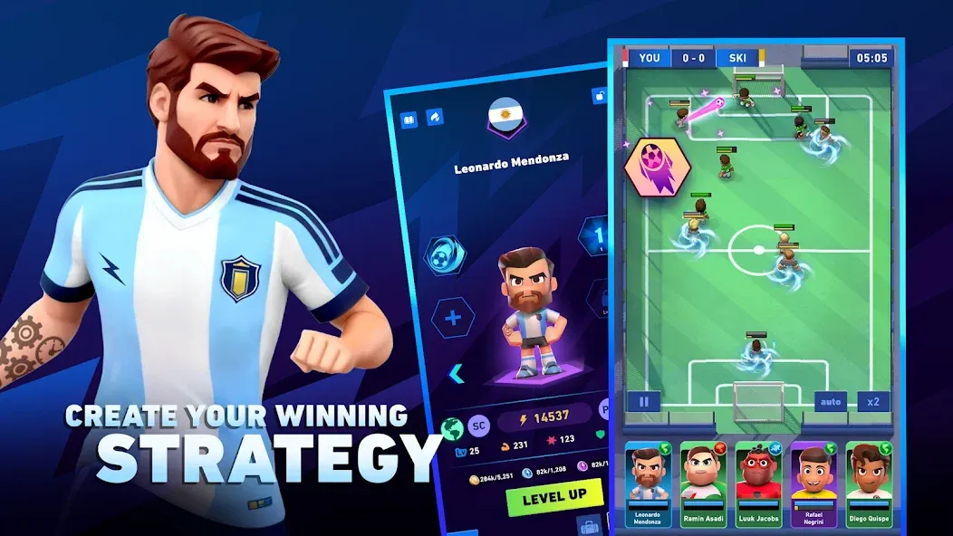 AFK Football: RPG Soccer Games  [МОД Бесконечные деньги] Screenshot 5