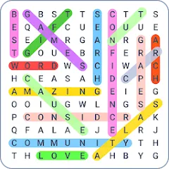 Скачать взлом Word Search Colorful [МОД Бесконечные монеты] на Андроид