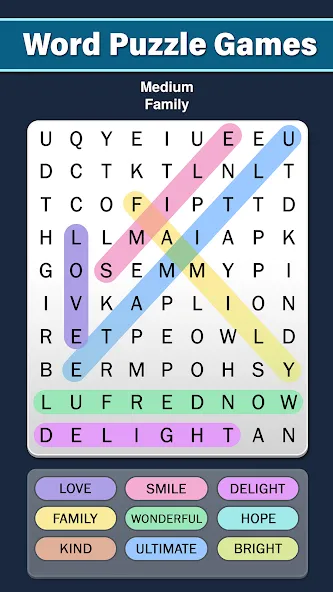 Word Search: Word Find (Ворд Срч)  [МОД Все открыто] Screenshot 2