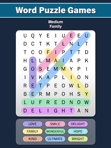 Word Search: Word Find (Ворд Срч)  [МОД Все открыто] Screenshot 5