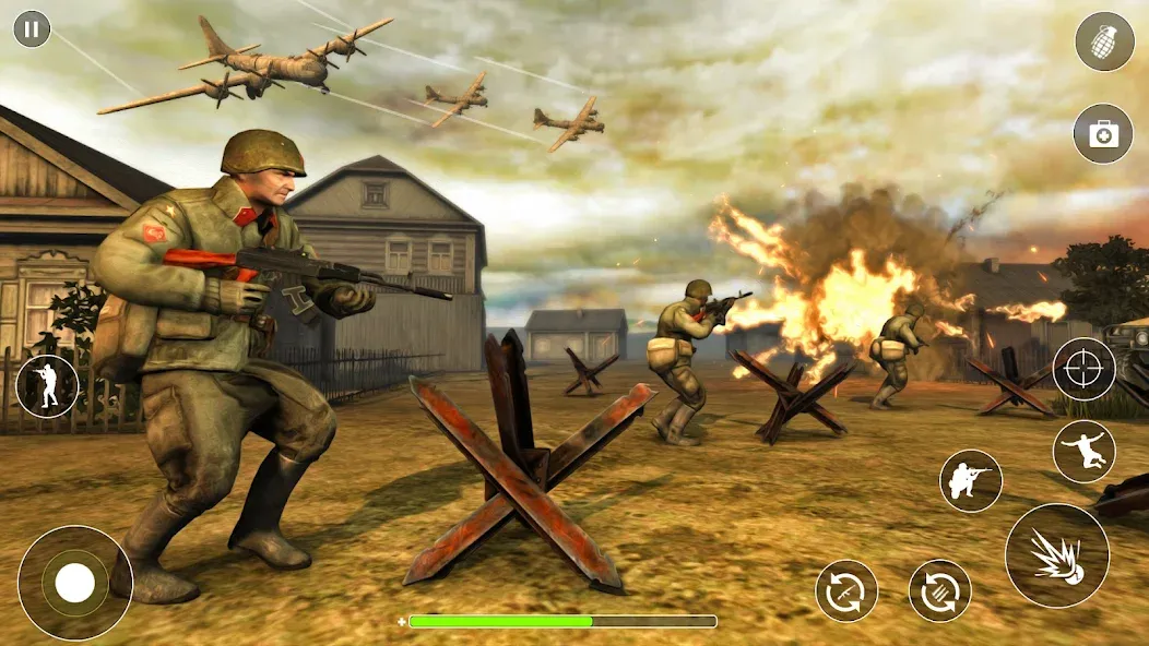 WW2 Survival Shooter :Gun fire (Вторая Мировая Война  )  [МОД Unlocked] Screenshot 1