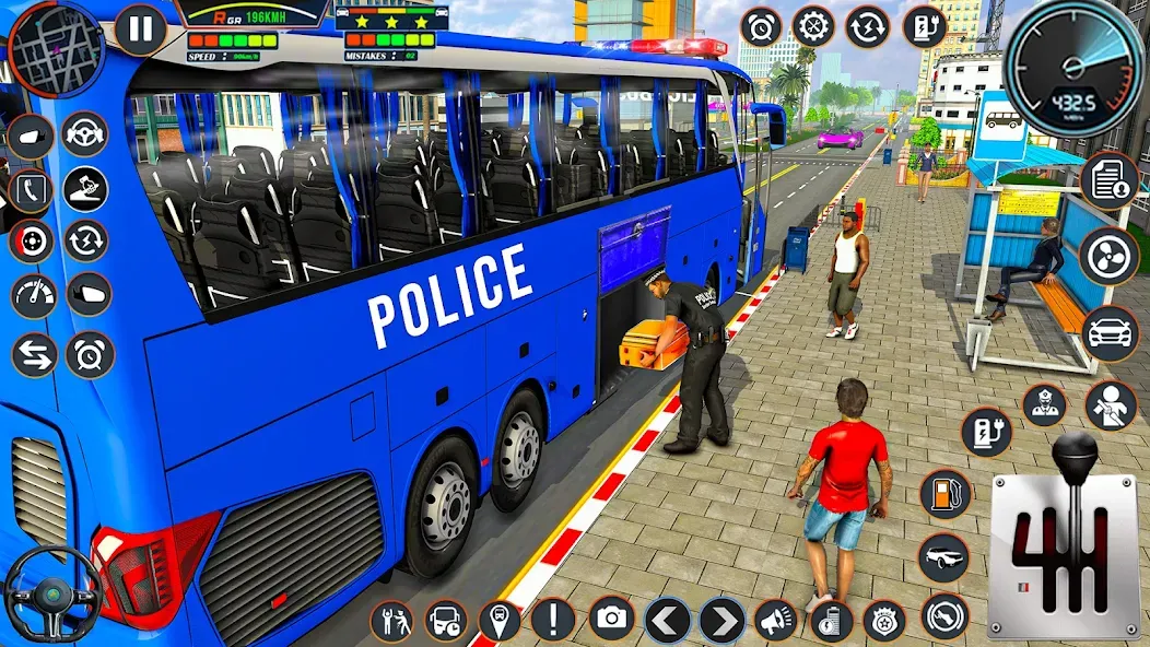 City Bus Simulator Bus Game 3D (Полицейский автобус симулятор)  [МОД Много монет] Screenshot 2