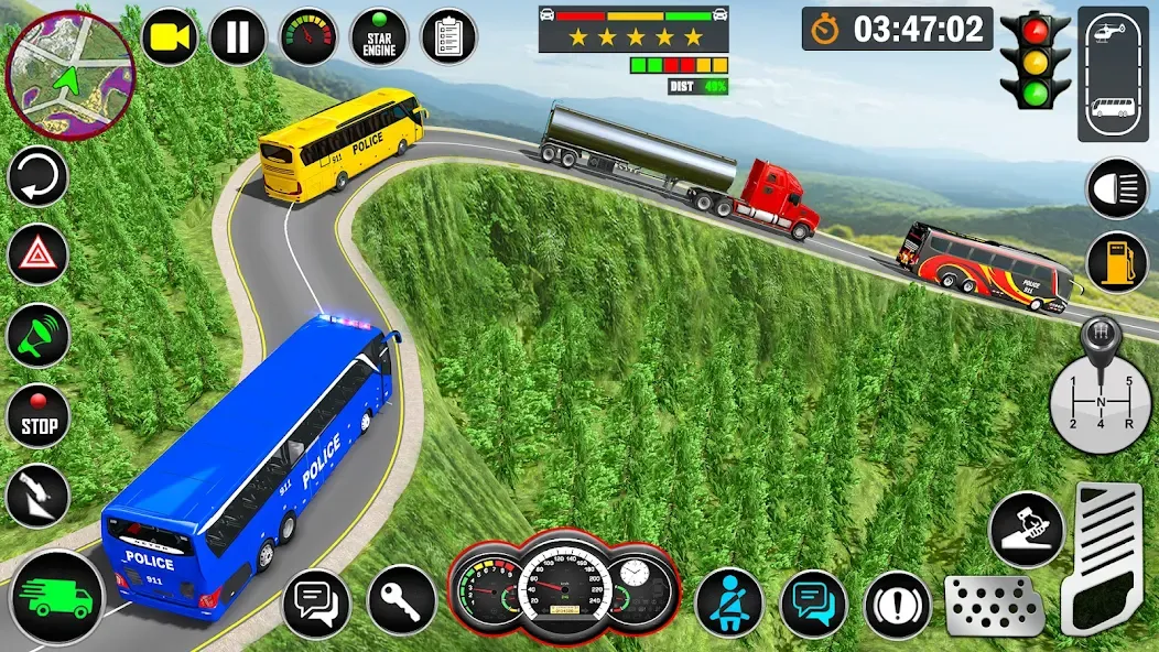 City Bus Simulator Bus Game 3D (Полицейский автобус симулятор)  [МОД Много монет] Screenshot 5