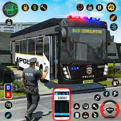 Скачать взлом City Bus Simulator Bus Game 3D (Полицейский автобус симулятор) [МОД Много монет] на Андроид