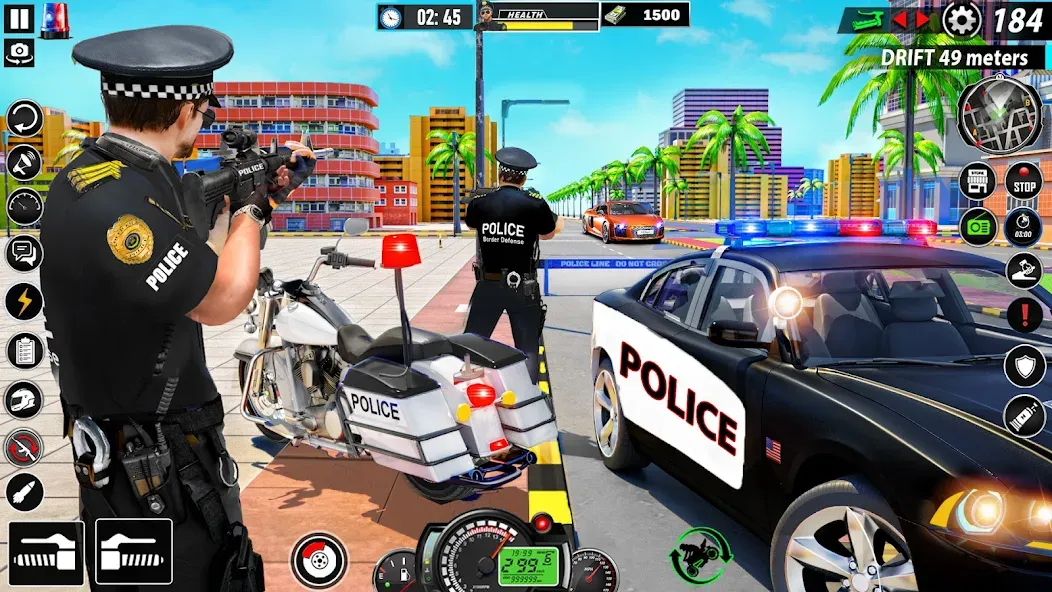 Police Moto Bike Chase Crime (Полицейская мотоциклетная погоня за преступником)  [МОД Много денег] Screenshot 1