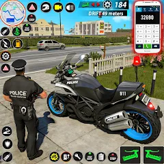 Скачать взлом Police Moto Bike Chase Crime (Полицейская мотоциклетная погоня за преступником) [МОД Много денег] на Андроид