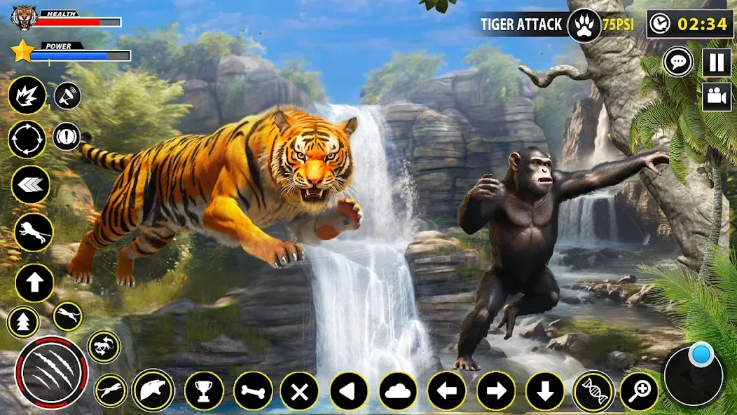 Tiger Simulator Lion games 3D (Тигровый Симулятор Игр Льва 3D)  [МОД Бесконечные деньги] Screenshot 2