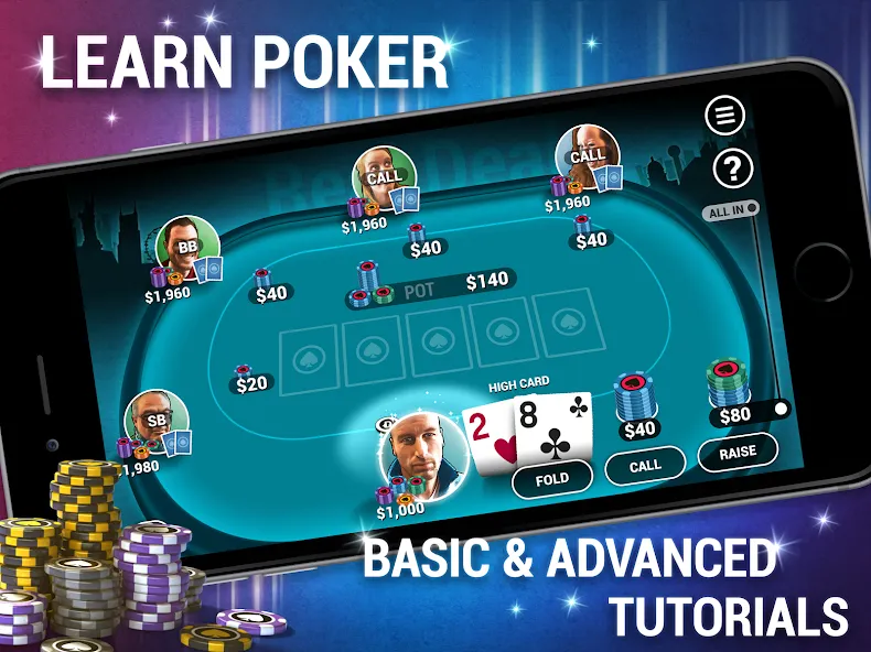 Learn How To Play Texas Poker  [МОД Mega Pack] Screenshot 5