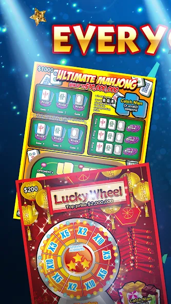 Lottery Scratch Off - Mahjong  [МОД Все открыто] Screenshot 1