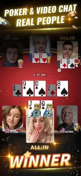 PokerGaga: Texas Holdem Live (ПокерГага)  [МОД Unlimited Money] Screenshot 1