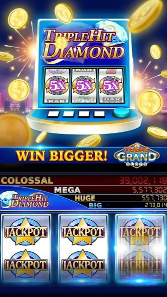 Vegas Grand Slots:Casino Games (Вегас Гранд Слоты)  [МОД Unlocked] Screenshot 5