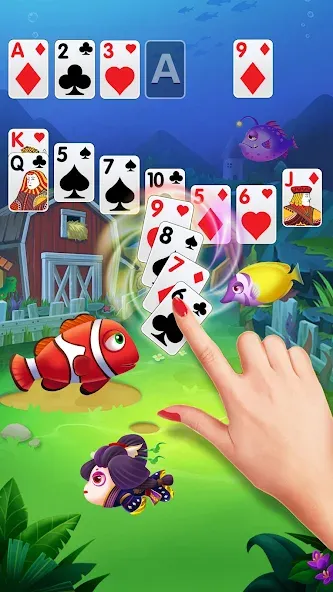 Solitaire Fish Klondike Card (Солитер Карточная игра Клондайк Фиш)  [МОД Mega Pack] Screenshot 3