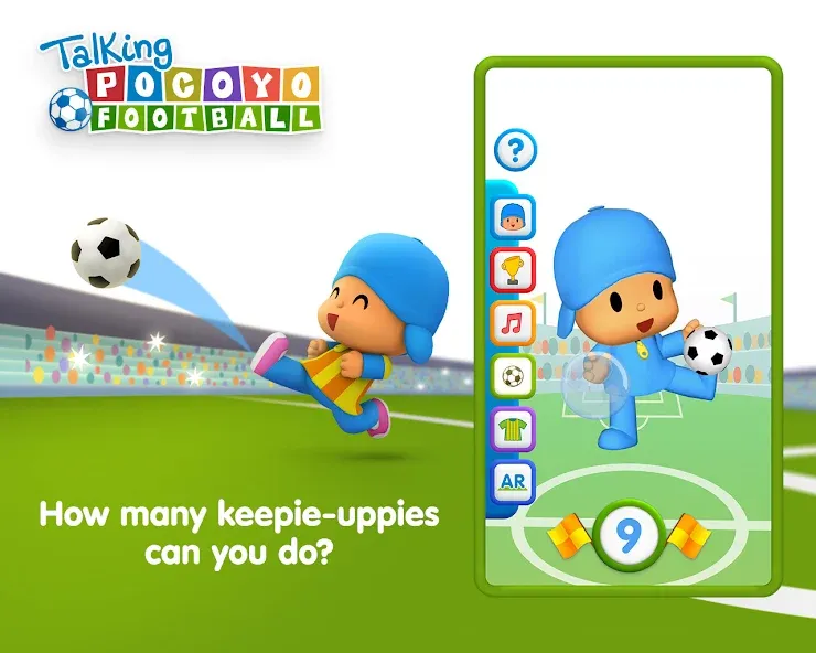 Talking Pocoyo Football  [МОД Mega Pack] Screenshot 1