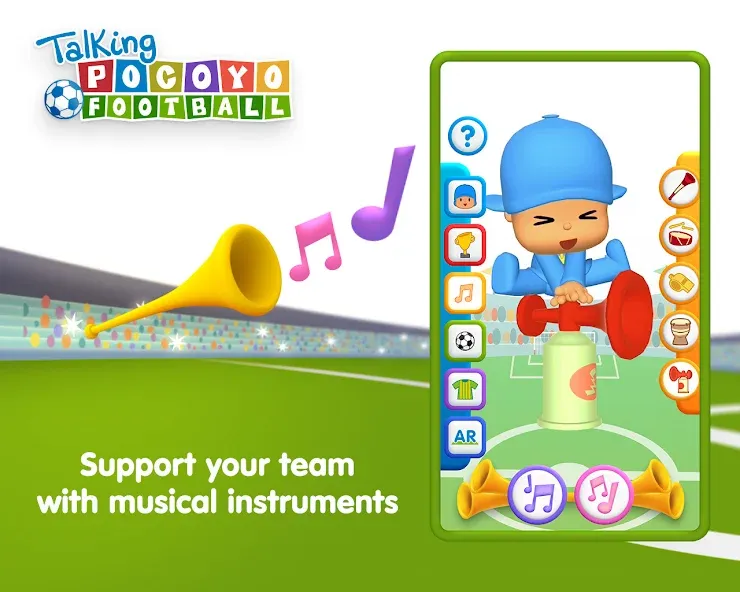 Talking Pocoyo Football  [МОД Mega Pack] Screenshot 4