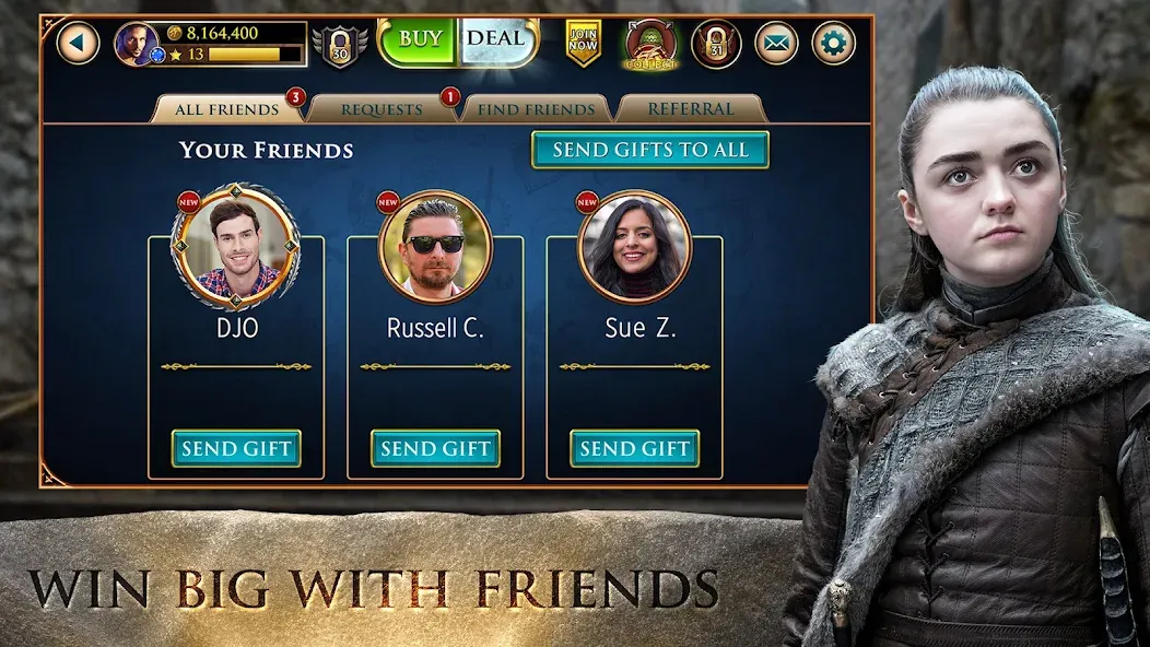 Game of Thrones Slots Casino (Гейм оф Тронс Слотс Казино)  [МОД Меню] Screenshot 3