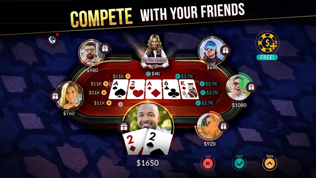 Zynga Poker ™ – Texas Holdem (Зинга Покер)  [МОД Много денег] Screenshot 3