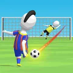 Скачать взлом Stickman Freekick: Soccer game [МОД Много денег] на Андроид