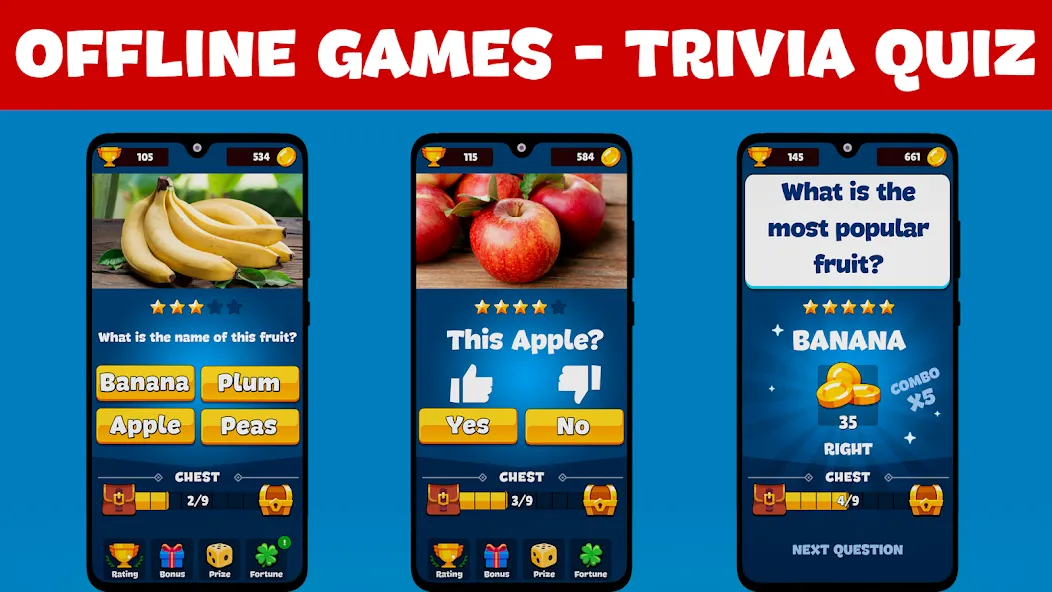 Trivia Quiz: Fun Offline Games  [МОД Unlocked] Screenshot 1