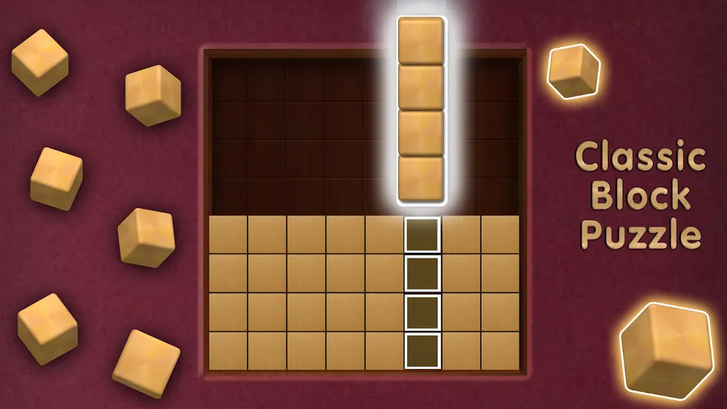 Wooden Cube Block Puzzle (Деревянный кубик головоломка)  [МОД Unlimited Money] Screenshot 2