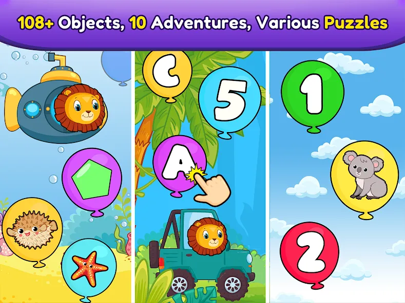 Balloon Pop Kids Learning Game  [МОД Mega Pack] Screenshot 1