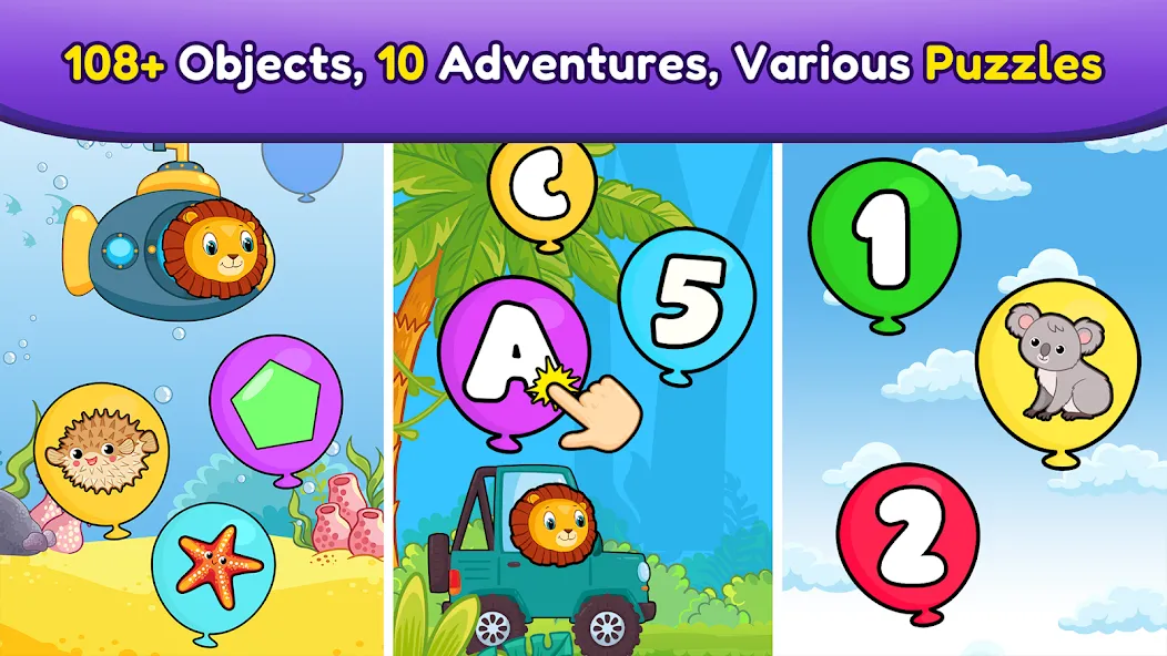 Balloon Pop Kids Learning Game  [МОД Mega Pack] Screenshot 5