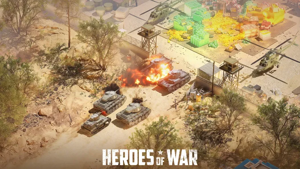 Heroes of War: Idle army game (Герои войны)  [МОД Меню] Screenshot 2