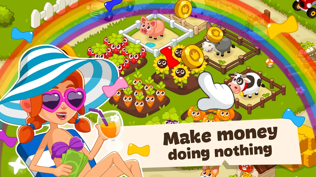 Idle Farm Game Offline Clicker  [МОД Много монет] Screenshot 3