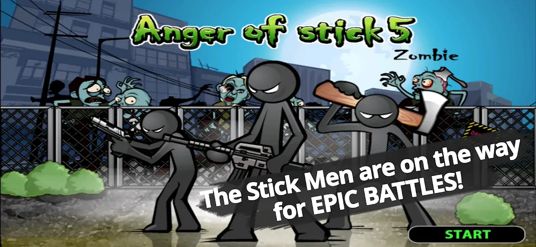 Anger of stick 5 : zombie (Ангер оф стик 5)  [МОД Бесконечные монеты] Screenshot 1