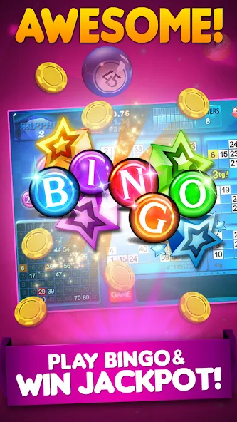 Bingo 90 Live : Vegas Slots (Бинго 90 Лайв)  [МОД Бесконечные монеты] Screenshot 3