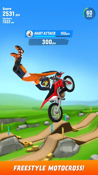 Max Air Motocross (Макс Эйр Мотокросс)  [МОД Много монет] Screenshot 1