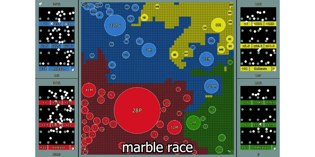 Marble Race and Territory War (Марбл Рейс и Территориальная Война)  [МОД Меню] Screenshot 1