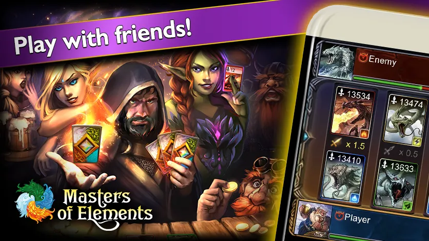 Masters of Elements－Online CCG  [МОД Бесконечные деньги] Screenshot 4