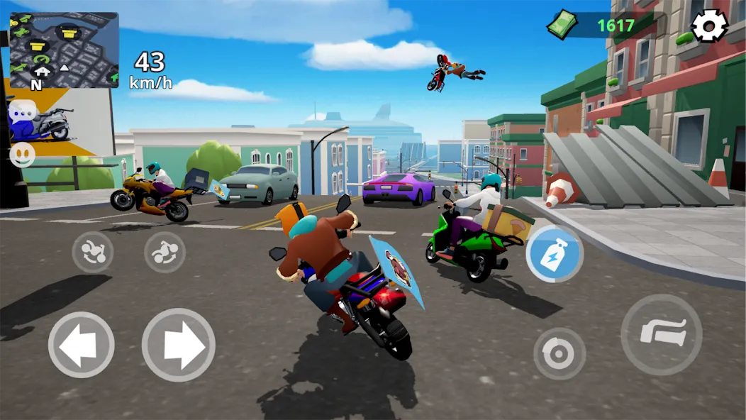 Moto City: Mad Bike Delivery (Мото Сити)  [МОД Unlocked] Screenshot 2