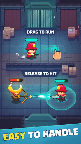 Firefighter: pixel shooter  [МОД Бесконечные деньги] Screenshot 2